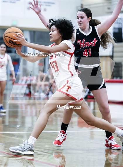 Thumbnail 3 in Taft vs Hart (West Coast Varsity Girls Basketball Tournament) photogallery.