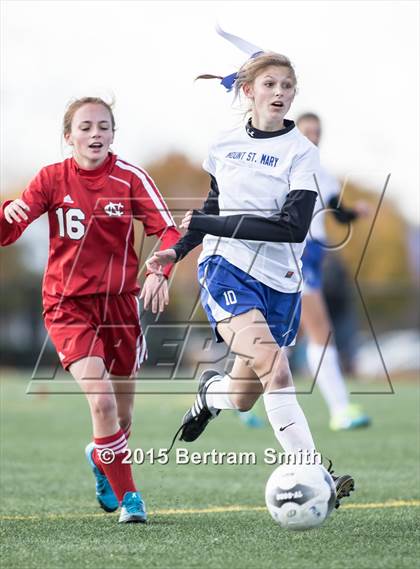Thumbnail 2 in Mount St. Mary Academy vs. Niagara Catholic (MMHSAA Final) photogallery.