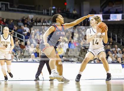 Thumbnail 3 in St. Henry vs Notre Dame (2023 9th Region Girls Basketball Tournament) photogallery.