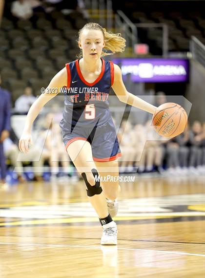 Thumbnail 3 in St. Henry vs Notre Dame (2023 9th Region Girls Basketball Tournament) photogallery.