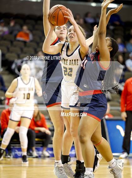 Thumbnail 2 in St. Henry vs Notre Dame (2023 9th Region Girls Basketball Tournament) photogallery.