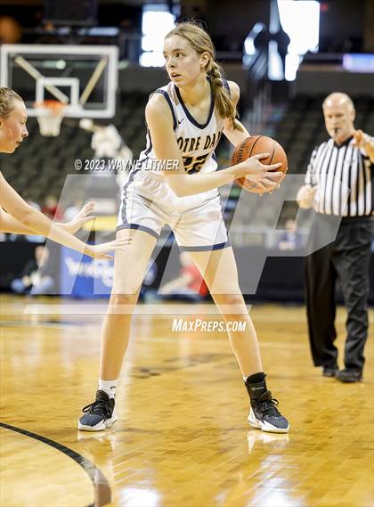 Thumbnail 2 in St. Henry vs Notre Dame (2023 9th Region Girls Basketball Tournament) photogallery.