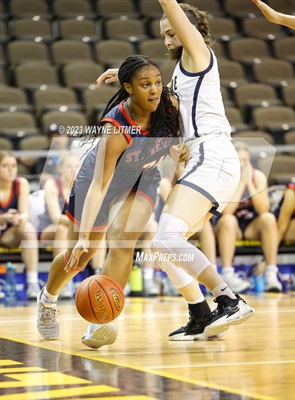 Thumbnail 2 in St. Henry vs Notre Dame (2023 9th Region Girls Basketball Tournament) photogallery.