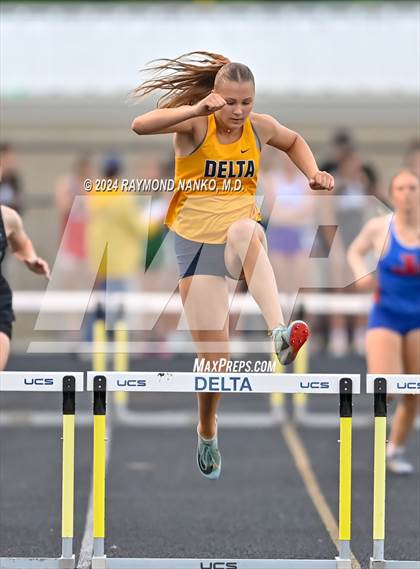 Thumbnail 1 in IHSAA Delta Sectional (300 Meter Hurdles)   photogallery.