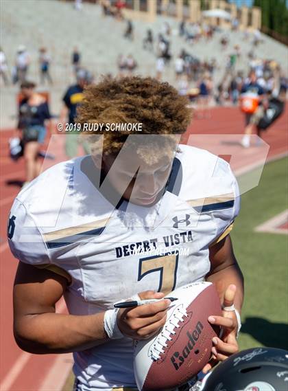 Thumbnail 1 in Notre Dame (SO) vs. Desert Vista (Honor Bowl) photogallery.