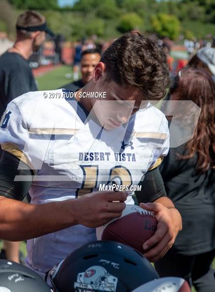 Thumbnail 2 in Notre Dame (SO) vs. Desert Vista (Honor Bowl) photogallery.