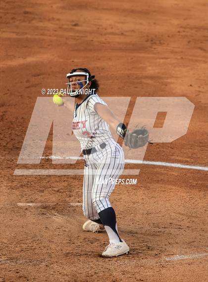 Thumbnail 1 in Aubrey vs. Calallen (UIL 4A Softball Semifinal) photogallery.