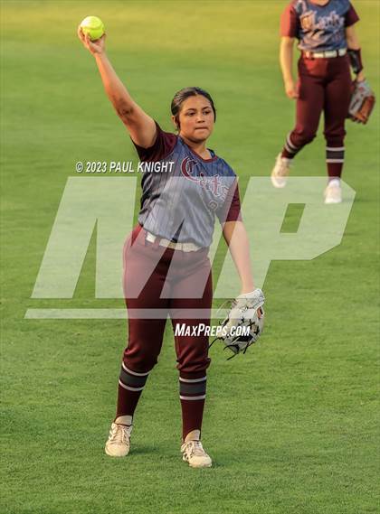 Thumbnail 1 in Aubrey vs. Calallen (UIL 4A Softball Semifinal) photogallery.