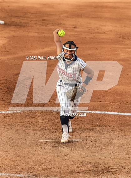 Thumbnail 1 in Aubrey vs. Calallen (UIL 4A Softball Semifinal) photogallery.