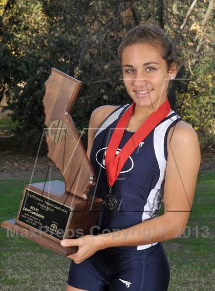 Thumbnail 1 in CIF State Cross Country Championships (Girls Awards) photogallery.