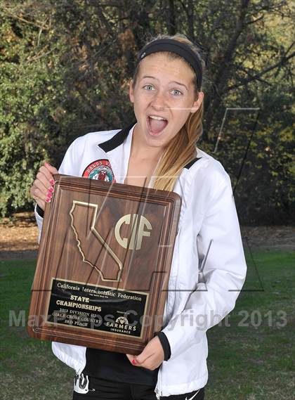 Thumbnail 1 in CIF State Cross Country Championships (Girls Awards) photogallery.