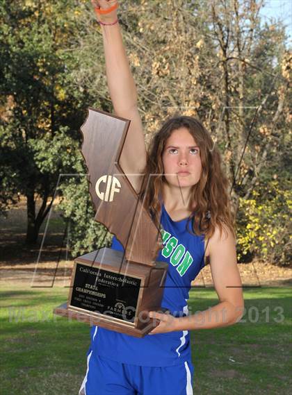 Thumbnail 2 in CIF State Cross Country Championships (Girls Awards) photogallery.