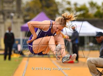Thumbnail 3 in CIF NCS Masters Track and Field Championships (Girls Triple Jump) photogallery.