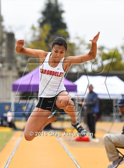 Thumbnail 3 in CIF NCS Masters Track and Field Championships (Girls Triple Jump) photogallery.