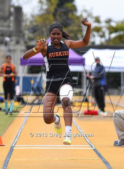 Thumbnail 3 in CIF NCS Masters Track and Field Championships (Girls Triple Jump) photogallery.