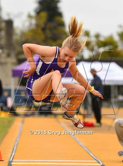 Thumbnail 2 in CIF NCS Masters Track and Field Championships (Girls Triple Jump) photogallery.