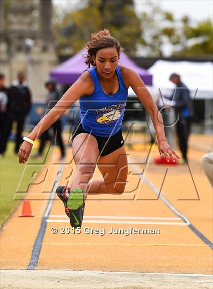 Thumbnail 1 in CIF NCS Masters Track and Field Championships (Girls Triple Jump) photogallery.