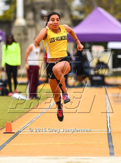 Thumbnail 1 in CIF NCS Masters Track and Field Championships (Girls Triple Jump) photogallery.