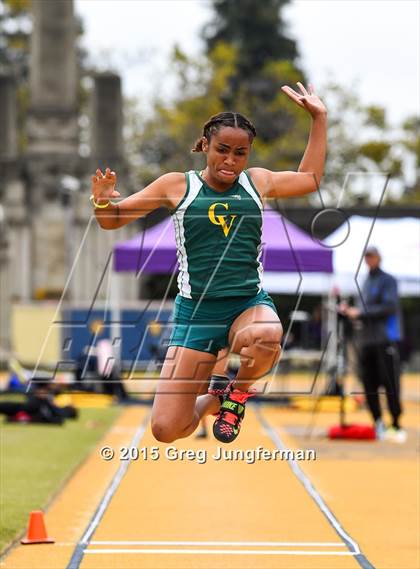 Thumbnail 2 in CIF NCS Masters Track and Field Championships (Girls Triple Jump) photogallery.