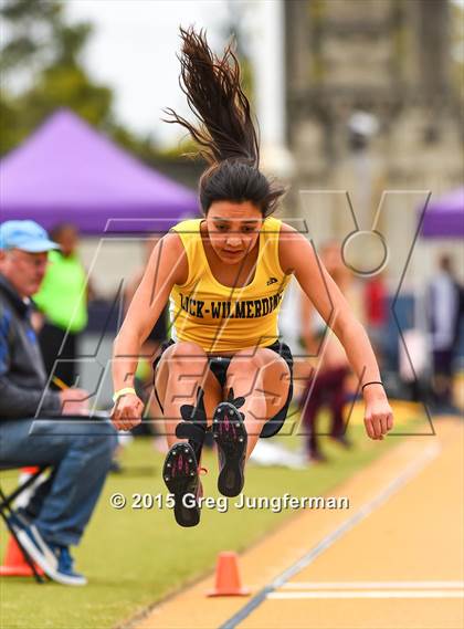 Thumbnail 2 in CIF NCS Masters Track and Field Championships (Girls Triple Jump) photogallery.