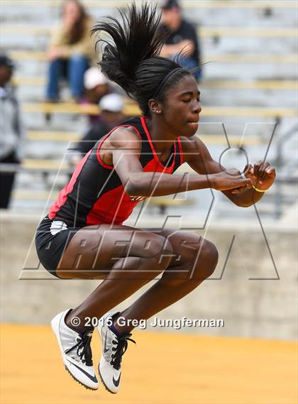 Thumbnail 3 in CIF NCS Masters Track and Field Championships (Girls Triple Jump) photogallery.