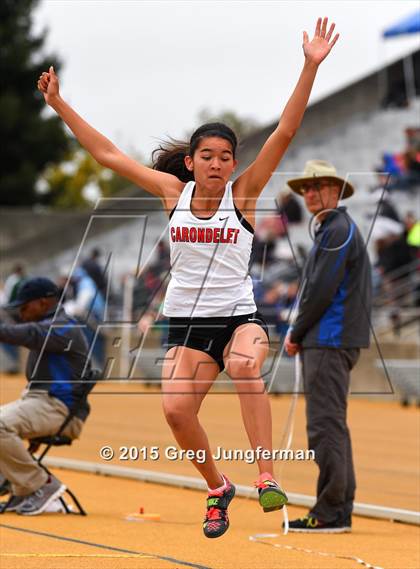 Thumbnail 3 in CIF NCS Masters Track and Field Championships (Girls Triple Jump) photogallery.