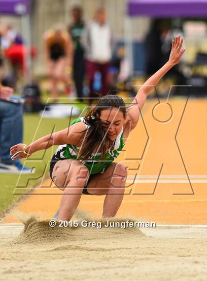 Thumbnail 2 in CIF NCS Masters Track and Field Championships (Girls Triple Jump) photogallery.