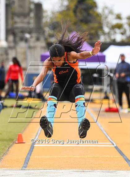 Thumbnail 2 in CIF NCS Masters Track and Field Championships (Girls Triple Jump) photogallery.