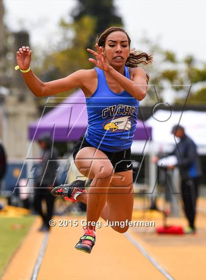 Thumbnail 3 in CIF NCS Masters Track and Field Championships (Girls Triple Jump) photogallery.