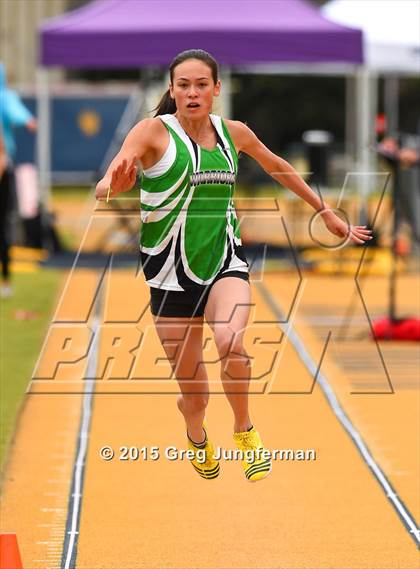 Thumbnail 3 in CIF NCS Masters Track and Field Championships (Girls Triple Jump) photogallery.