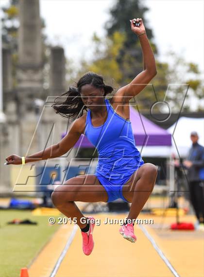 Thumbnail 3 in CIF NCS Masters Track and Field Championships (Girls Triple Jump) photogallery.