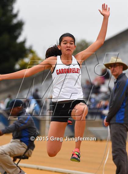 Thumbnail 2 in CIF NCS Masters Track and Field Championships (Girls Triple Jump) photogallery.