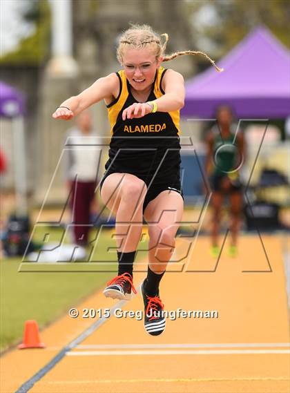 Thumbnail 1 in CIF NCS Masters Track and Field Championships (Girls Triple Jump) photogallery.