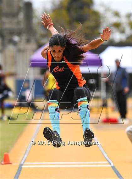 Thumbnail 3 in CIF NCS Masters Track and Field Championships (Girls Triple Jump) photogallery.