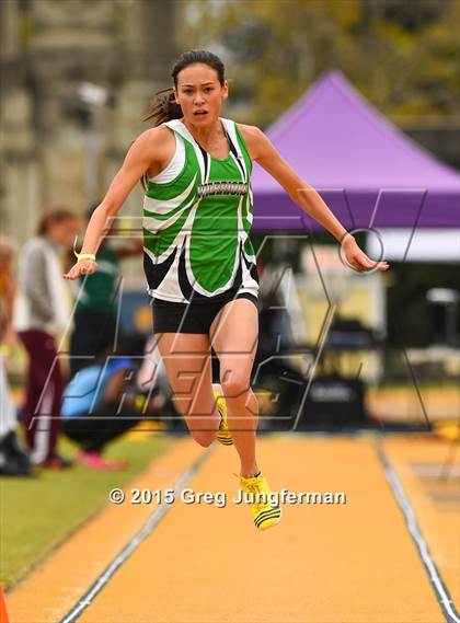Thumbnail 2 in CIF NCS Masters Track and Field Championships (Girls Triple Jump) photogallery.