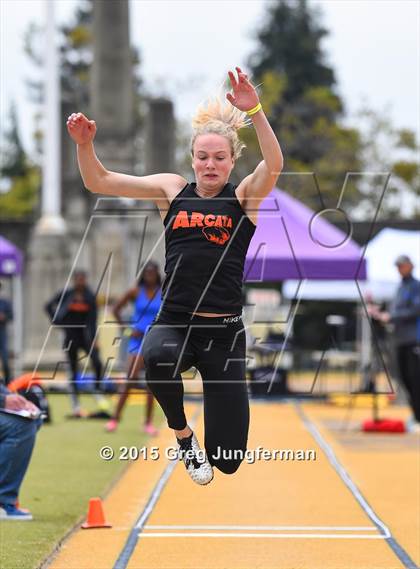 Thumbnail 2 in CIF NCS Masters Track and Field Championships (Girls Triple Jump) photogallery.