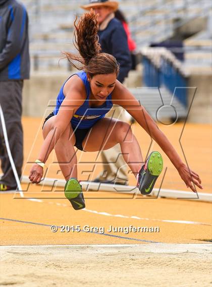 Thumbnail 2 in CIF NCS Masters Track and Field Championships (Girls Triple Jump) photogallery.