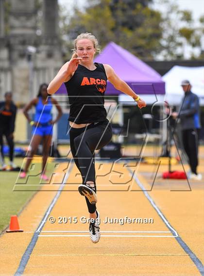 Thumbnail 3 in CIF NCS Masters Track and Field Championships (Girls Triple Jump) photogallery.