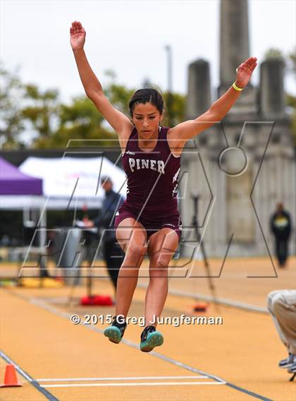 Thumbnail 2 in CIF NCS Masters Track and Field Championships (Girls Triple Jump) photogallery.