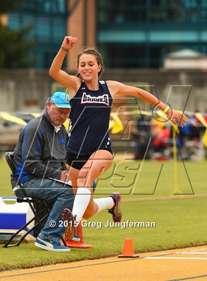 Thumbnail 3 in CIF NCS Masters Track and Field Championships (Girls Triple Jump) photogallery.