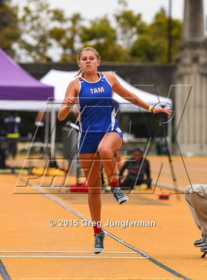 Thumbnail 2 in CIF NCS Masters Track and Field Championships (Girls Triple Jump) photogallery.