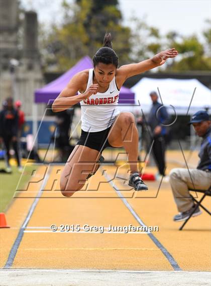 Thumbnail 2 in CIF NCS Masters Track and Field Championships (Girls Triple Jump) photogallery.