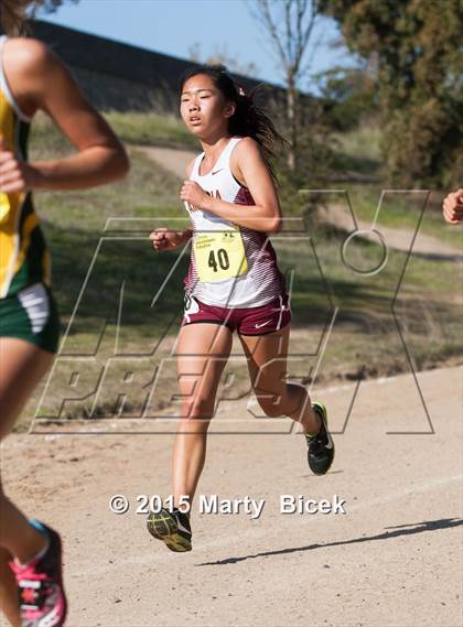Thumbnail 1 in CIF State Cross Country Championships (D1 Girls Race) photogallery.
