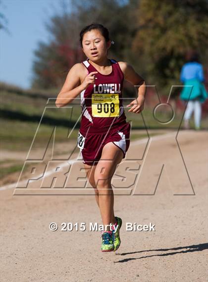 Thumbnail 1 in CIF State Cross Country Championships (D1 Girls Race) photogallery.
