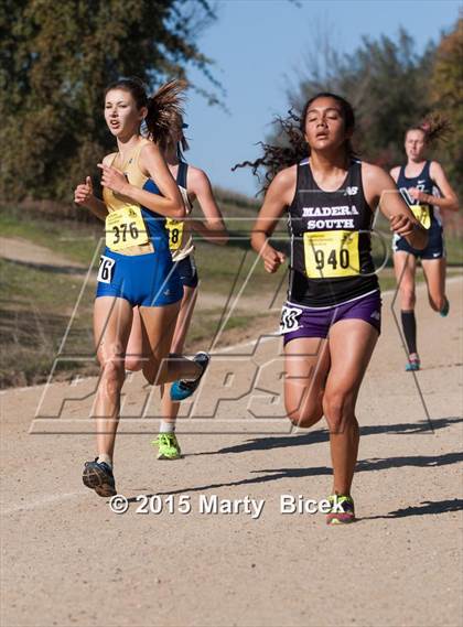 Thumbnail 1 in CIF State Cross Country Championships (D1 Girls Race) photogallery.