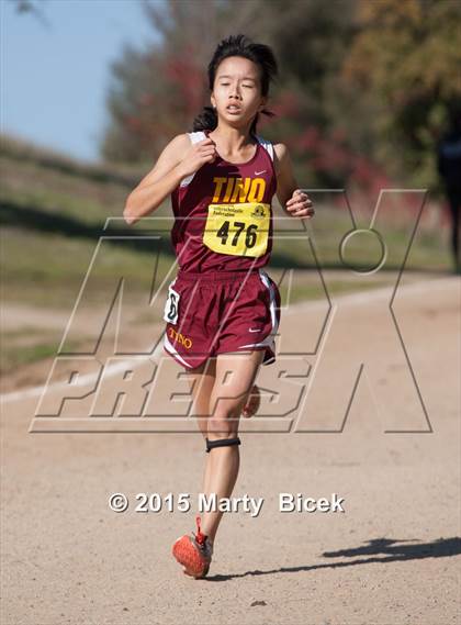Thumbnail 1 in CIF State Cross Country Championships (D1 Girls Race) photogallery.
