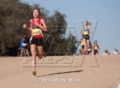 Thumbnail 2 in CIF State Cross Country Championships (D1 Girls Race) photogallery.