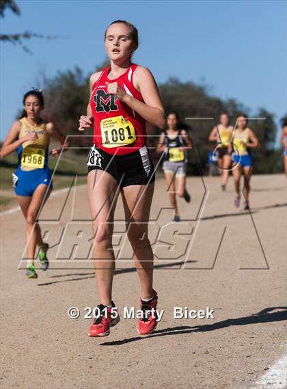 Thumbnail 1 in CIF State Cross Country Championships (D1 Girls Race) photogallery.