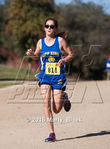 Thumbnail 1 in CIF State Cross Country Championships (D1 Girls Race) photogallery.