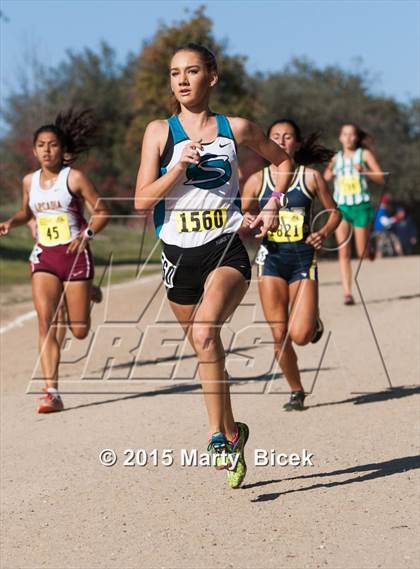 Thumbnail 2 in CIF State Cross Country Championships (D1 Girls Race) photogallery.